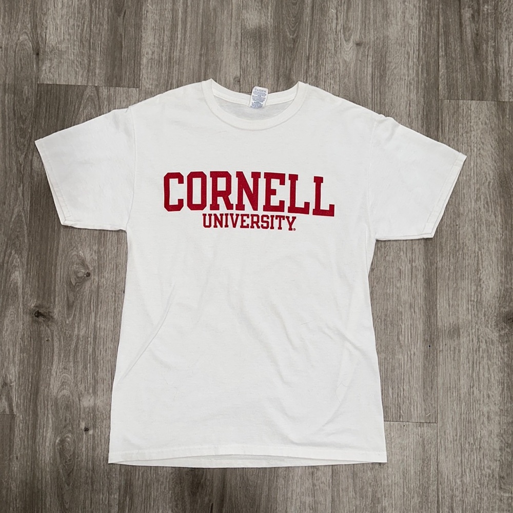 white cornell university tee shirt